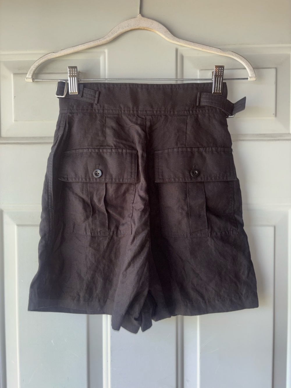 COS Black High-Waist A-Line Cotton Shorts - Picture 3 of 3